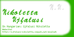 nikoletta ujfalusi business card